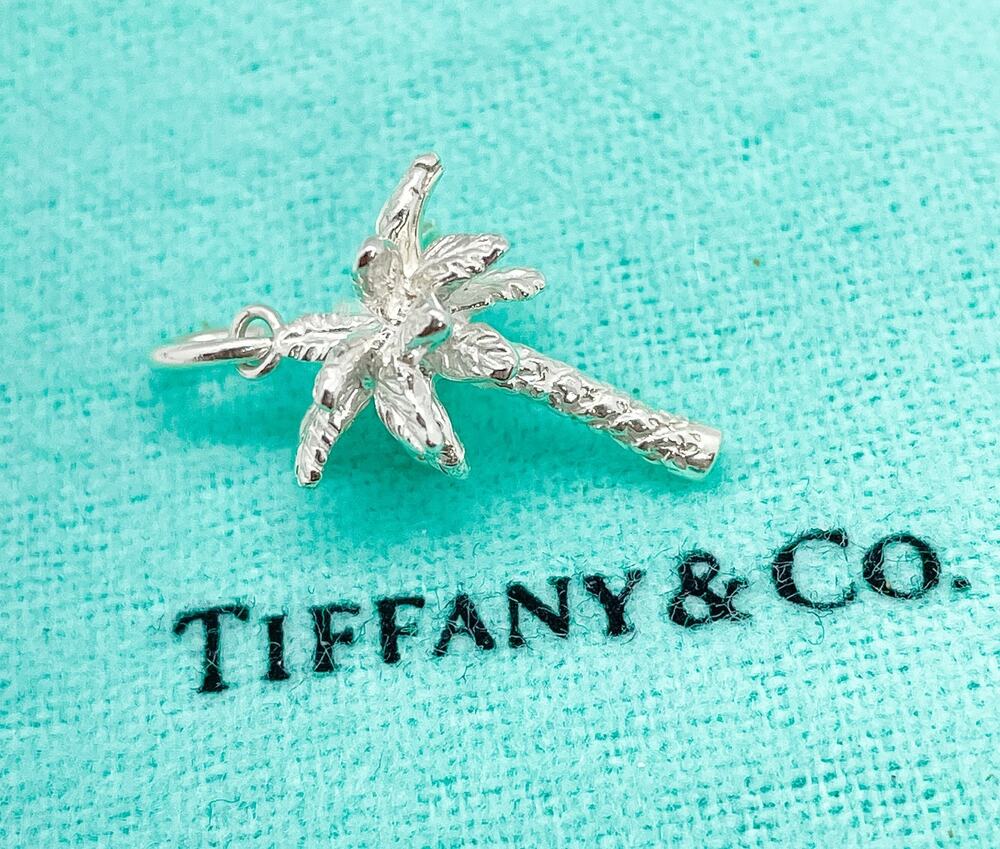 Tiffany & Co. Sterling Silver 3D Palm Tree Pendant Charm